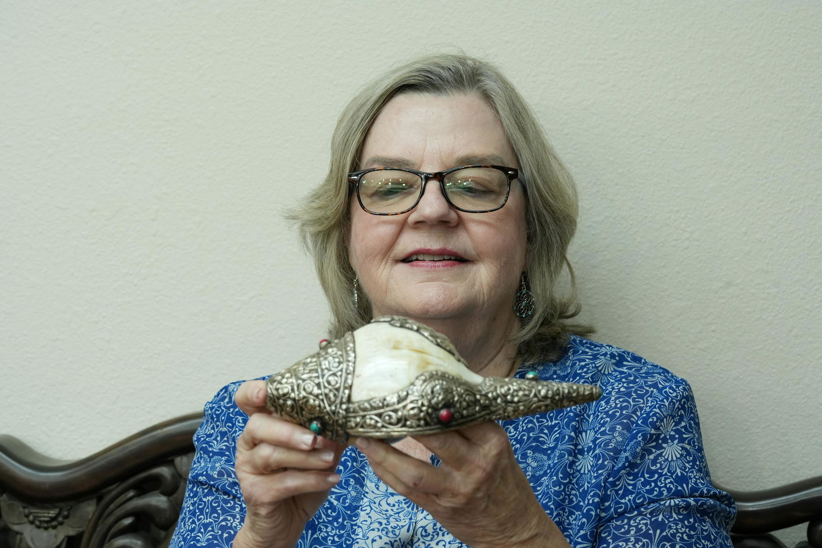 Tibetan silver conch (1 of 8)