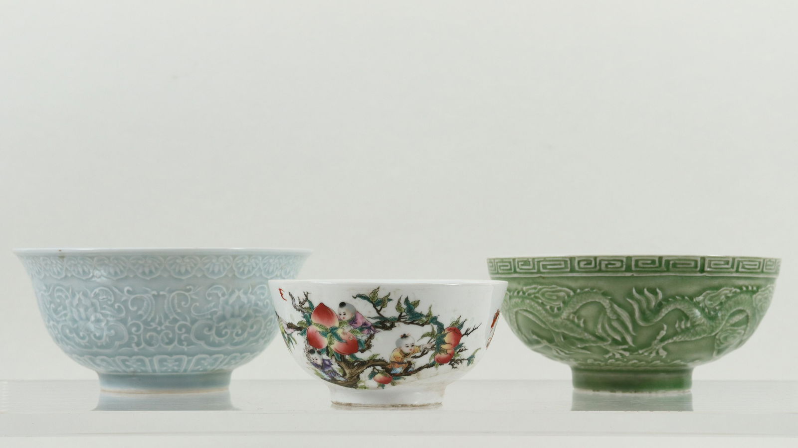 3 pcs Chinese fine bowls (1 of 10)