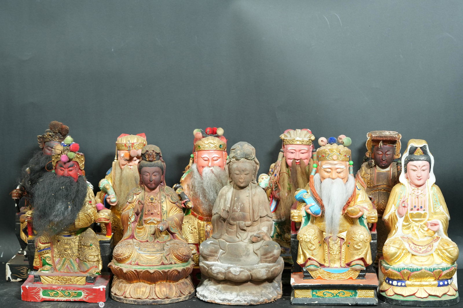 10 pcs Chinese camphor wood statues (1 of 7)