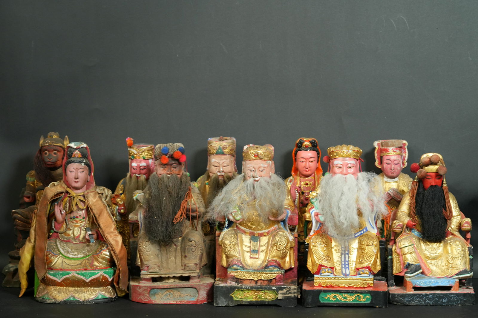 10 pcs Chinese camphor wood statues (1 of 7)