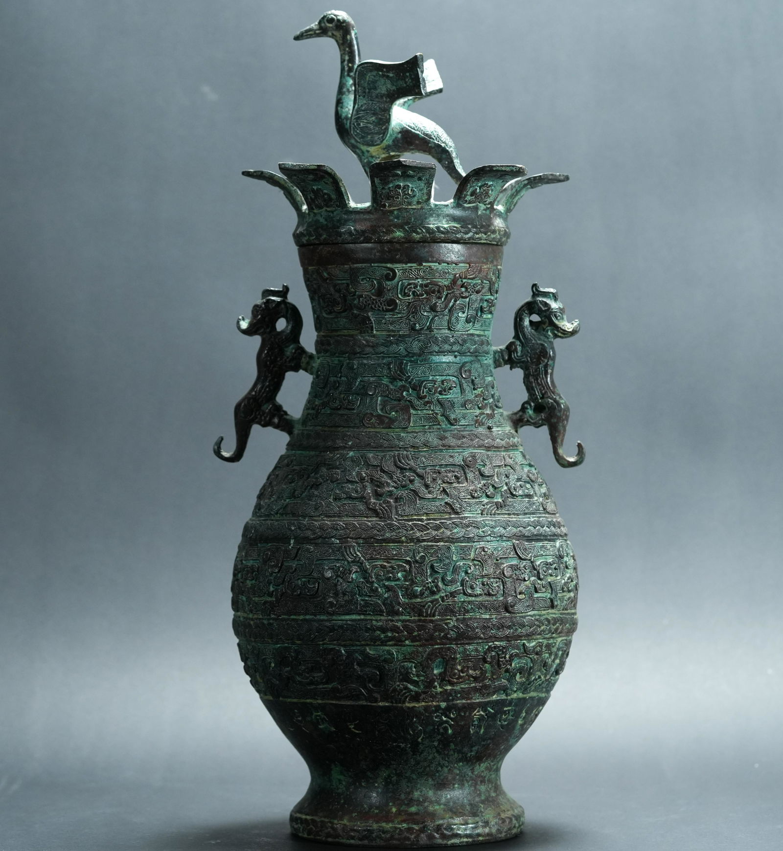 Chinese tall bronze vase (1 of 7)