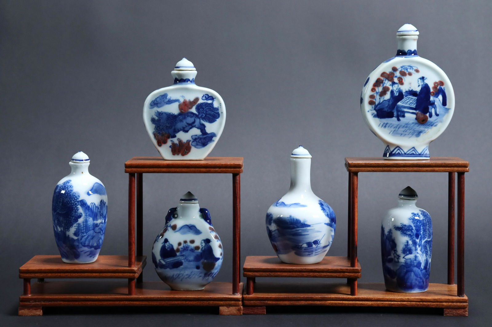 6 pcs Chinese snuff bottles (1 of 8)