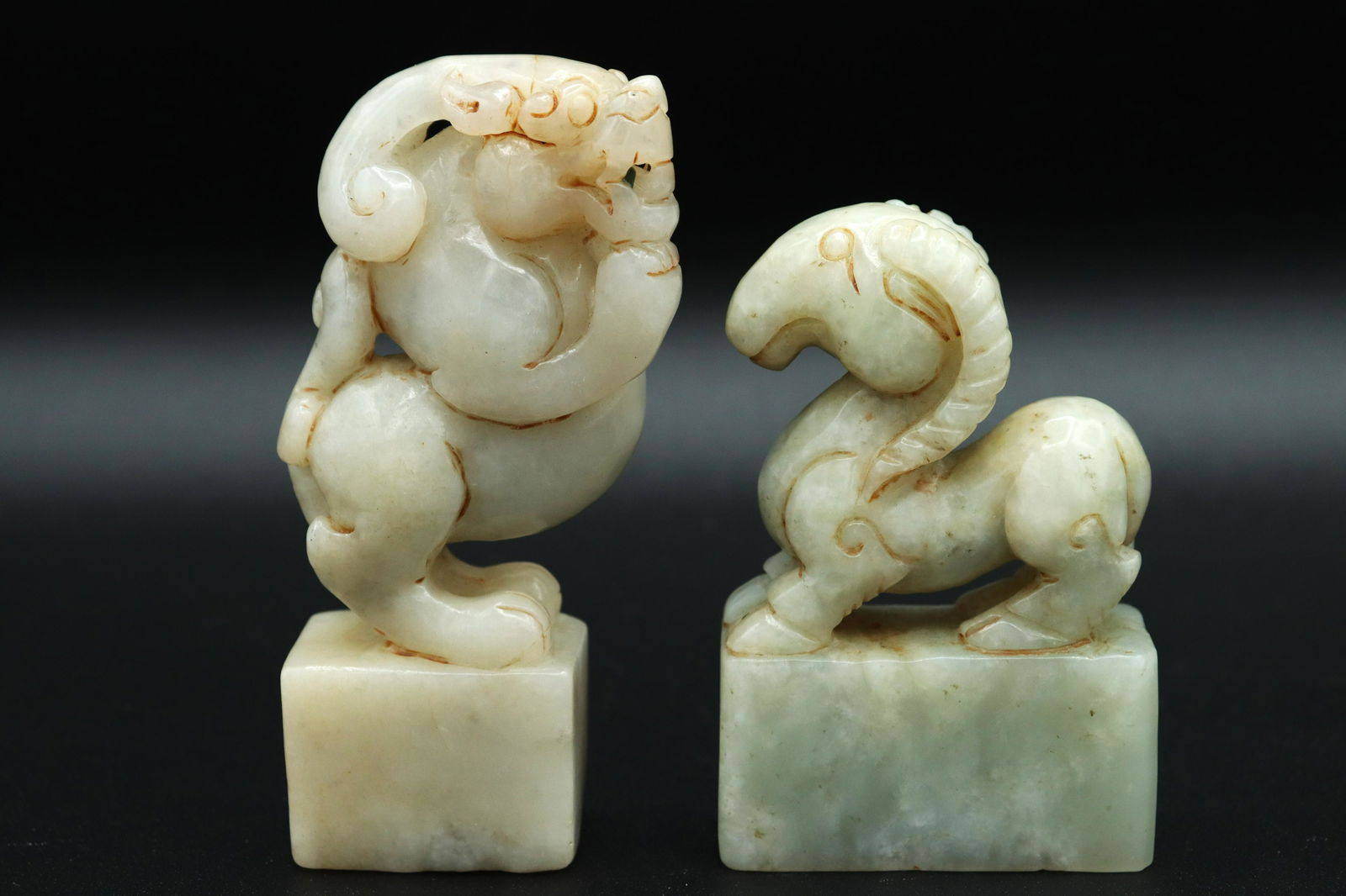 2 pcs Chinese jade seals (1 of 6)