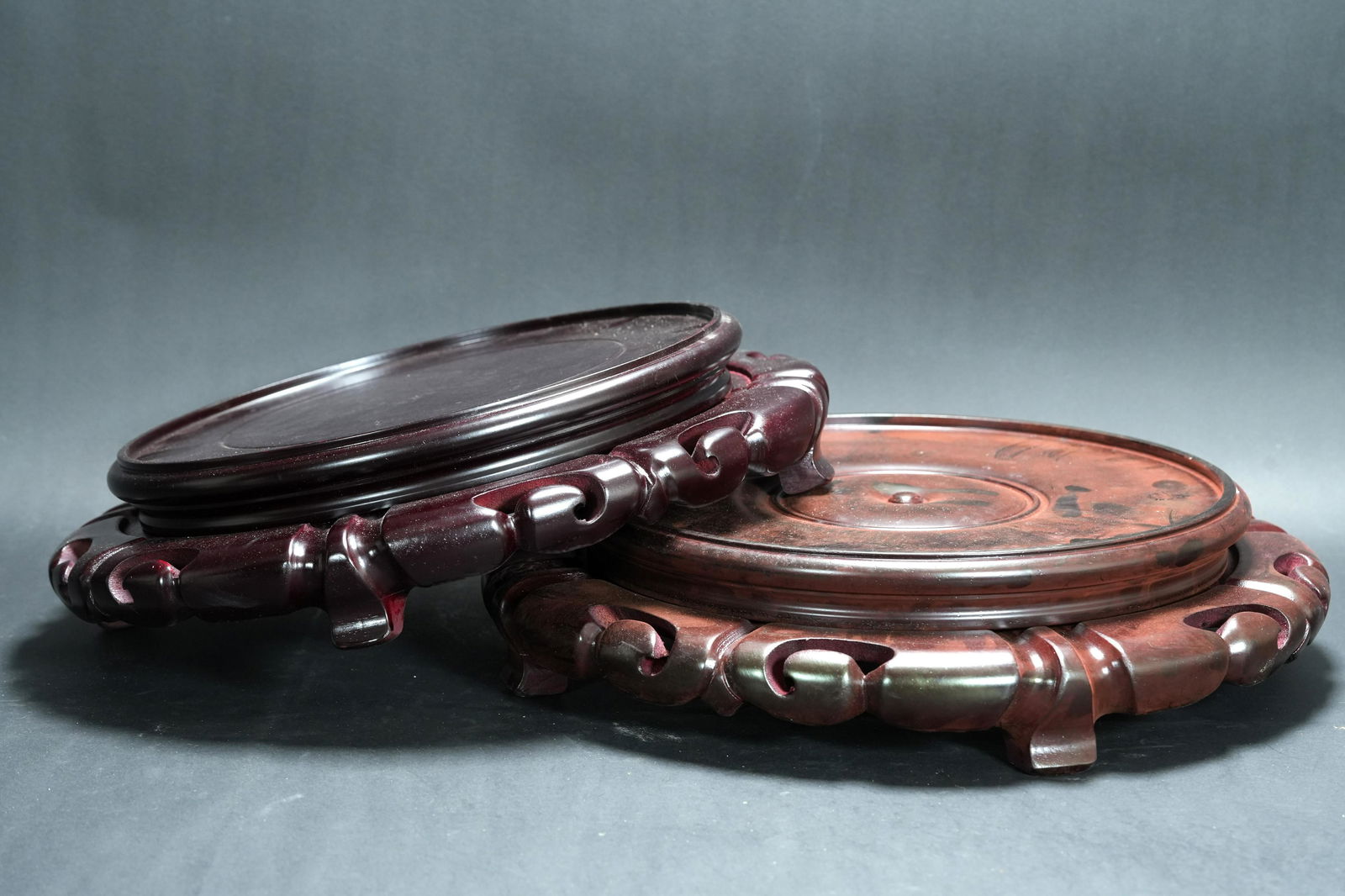 2 pcs Chinese wooden stand (1 of 7)