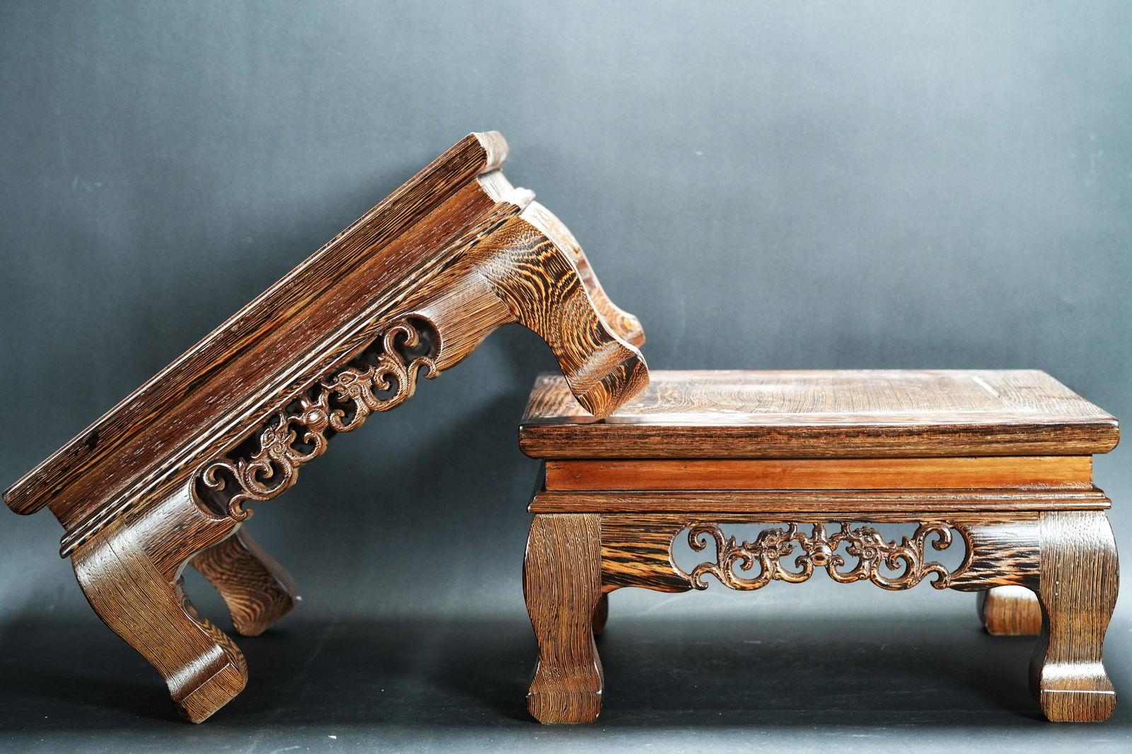 2 pcs Chinese wooden stand (1 of 7)