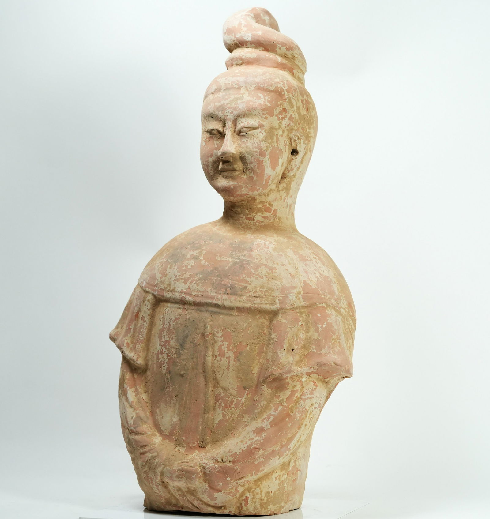 Chinese tall pottery bust (1 of 7)