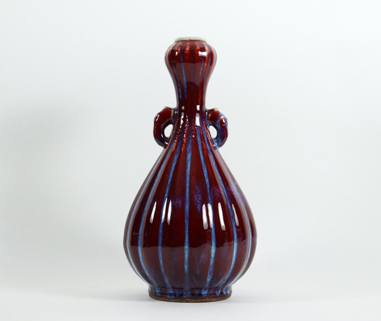 Chinese tall red vase (1 of 6)