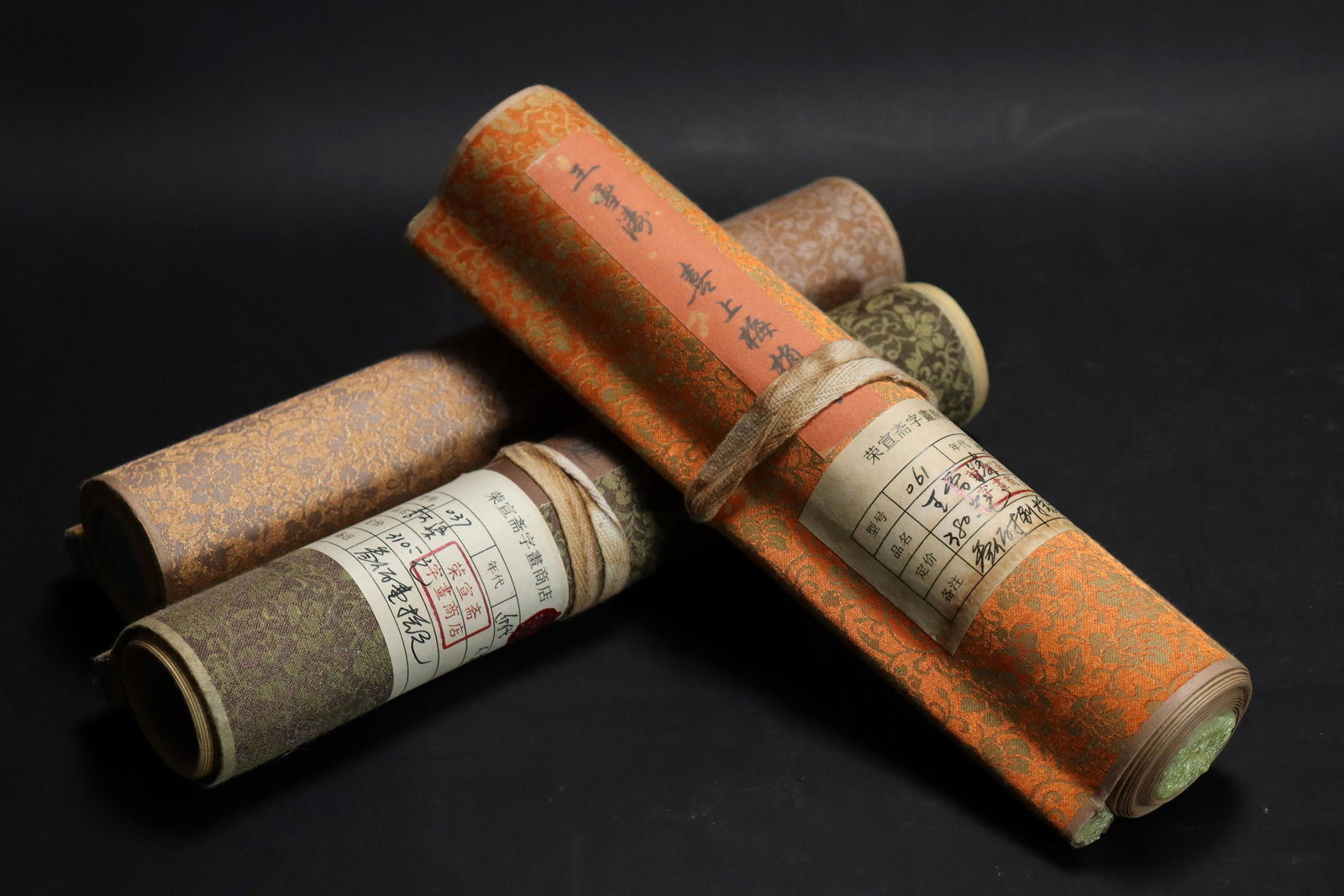 3 pcs Chinese long scrolls (1 of 11)