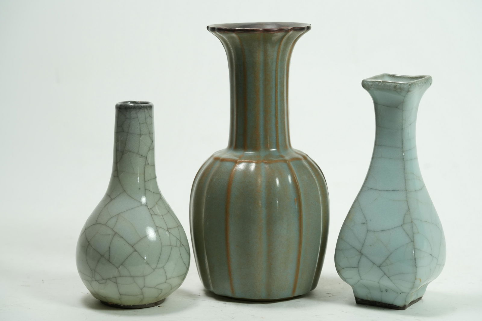 3 pcs Chinese celadon vase (1 of 6)