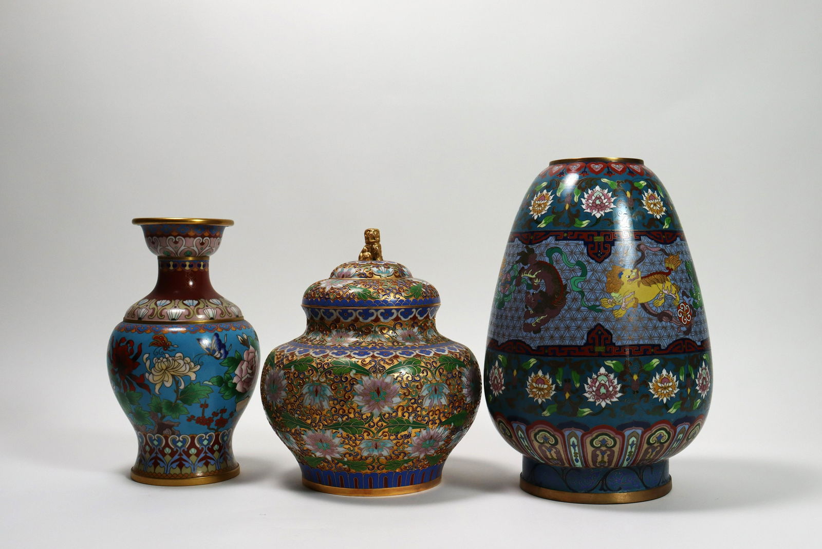 3 pcs Chinese cloisonne items (1 of 10)