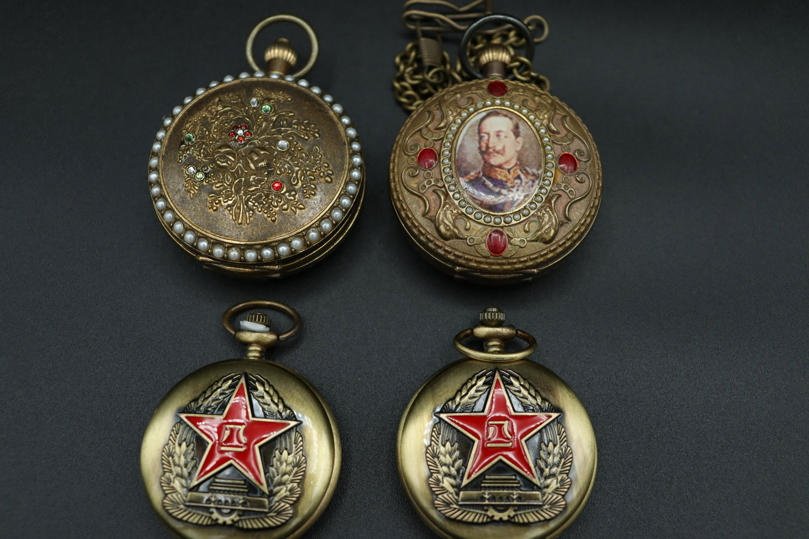 4 pcs brass pocket watch (1 of 7)