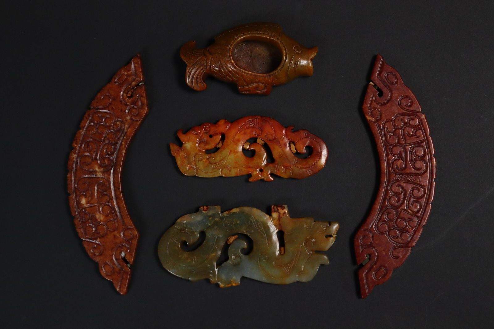 5 pcs Chinese stone items (1 of 5)