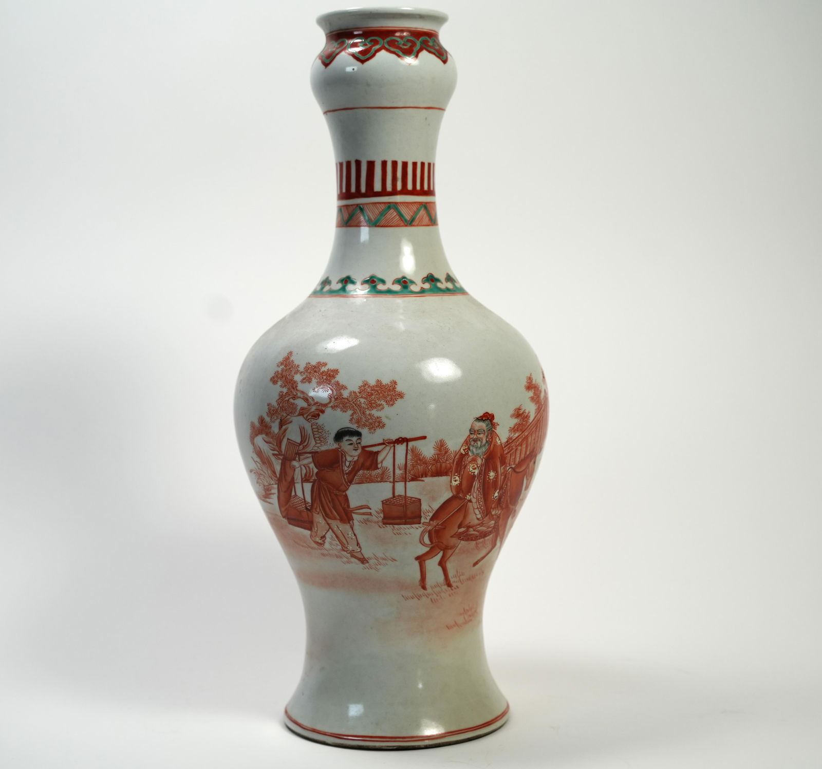 Chinese tall red vase (1 of 6)