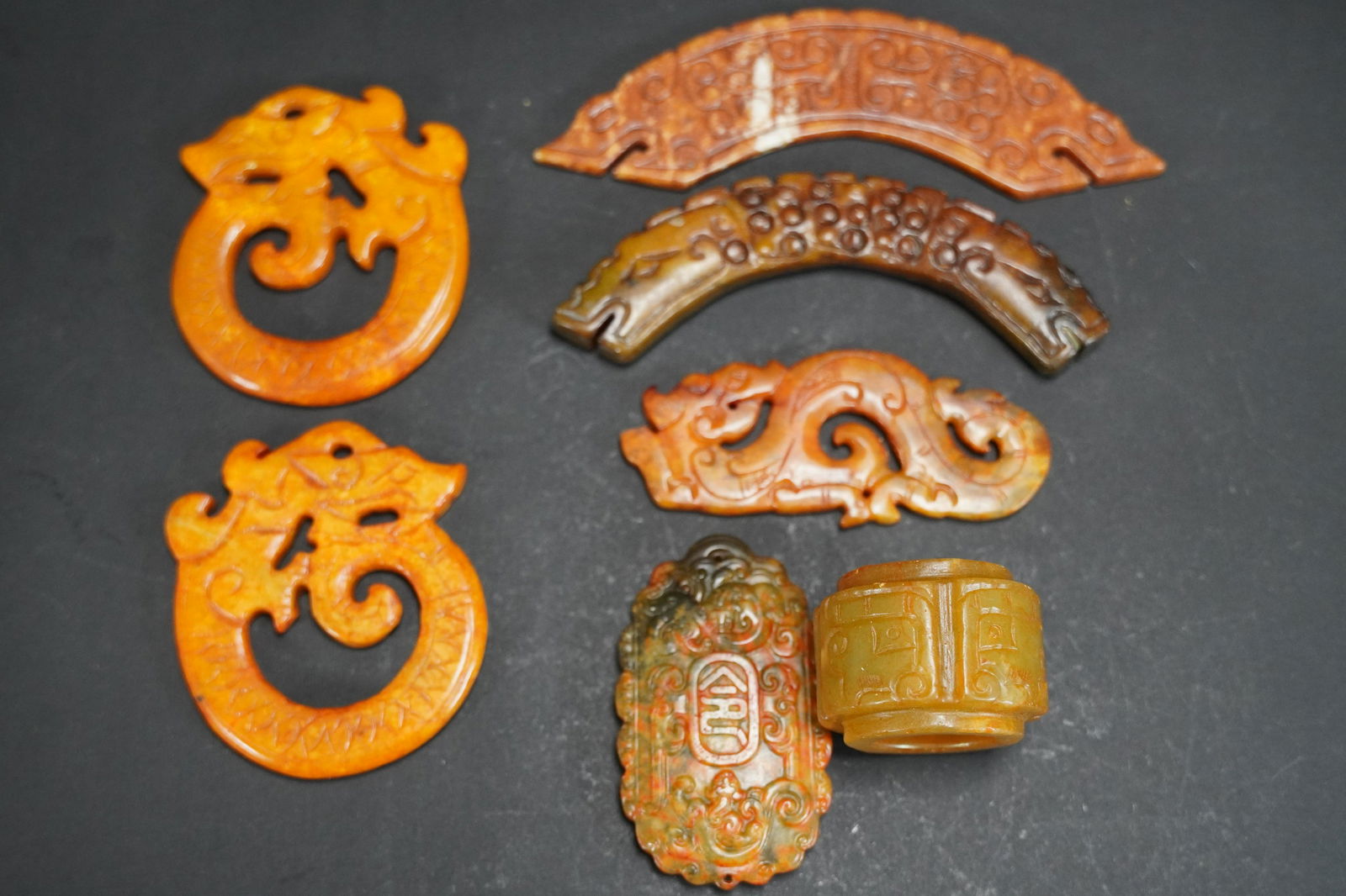 3 pcs Chinese stone ornaments (1 of 6)