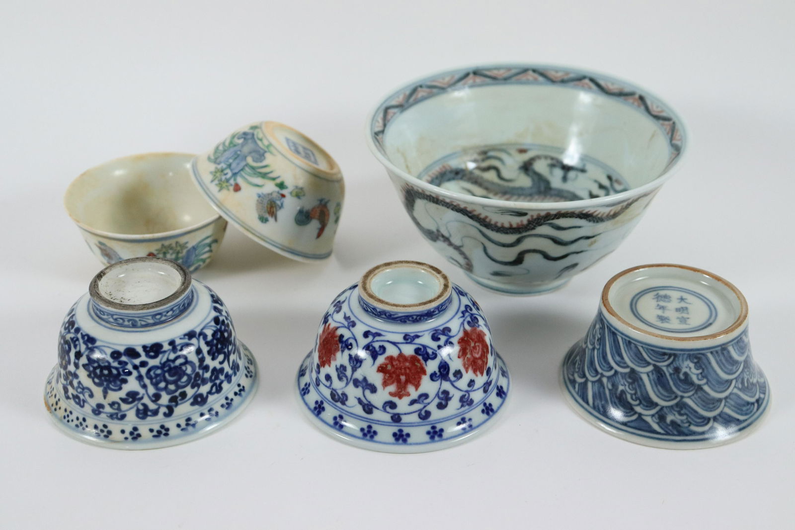 6 pcs Chinese porcelain items (1 of 7)