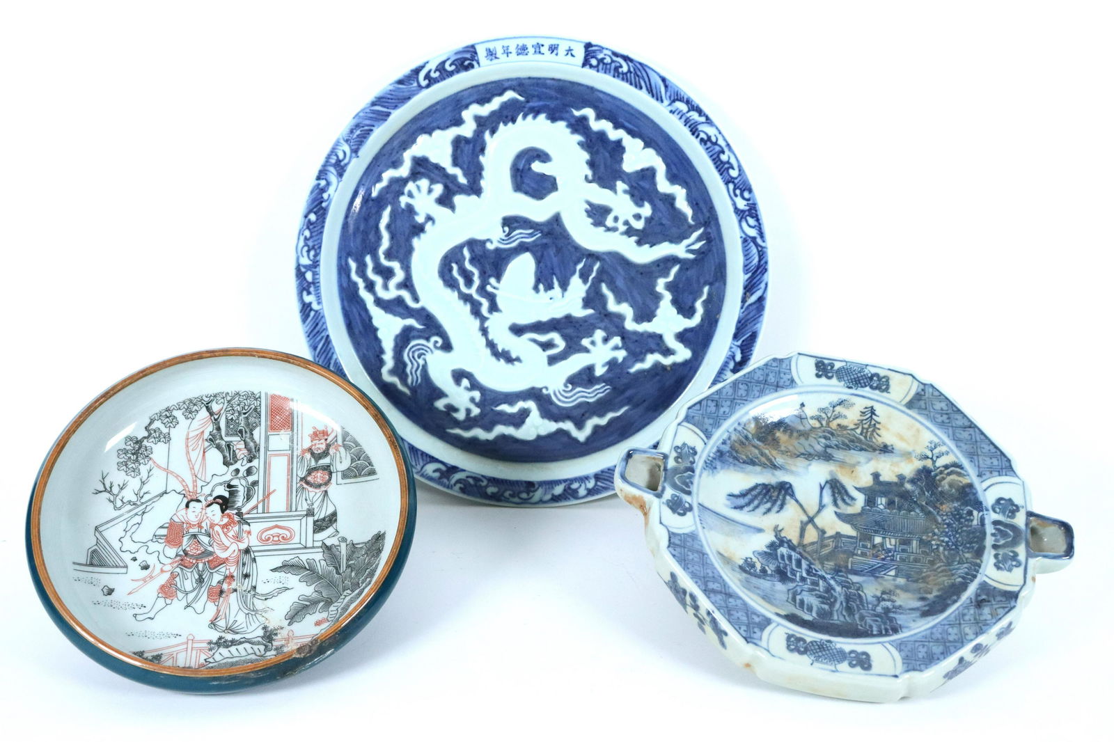 3 pcs Chinese porcelain items (1 of 7)