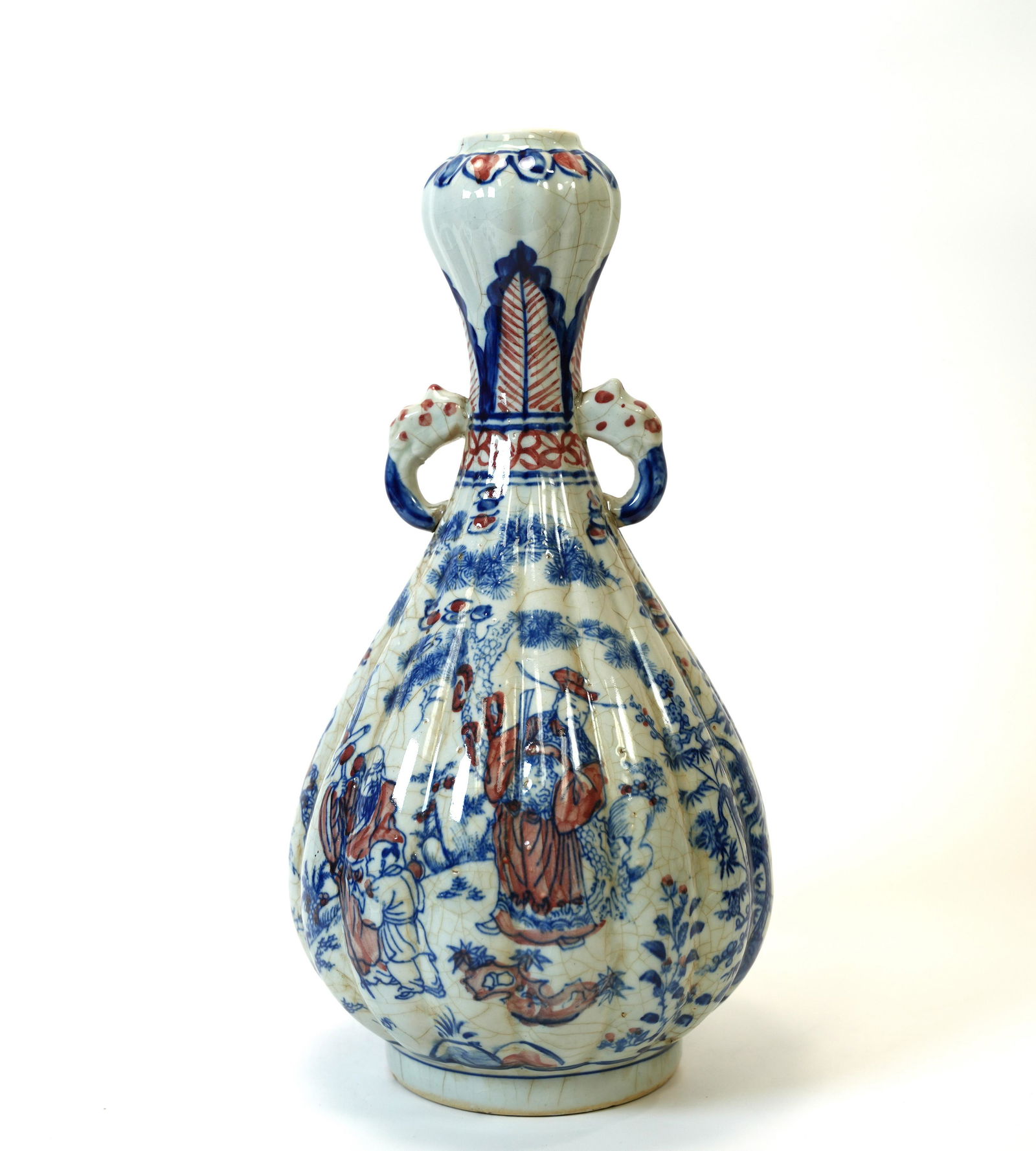 Chinese large blue red vase (1 of 7)