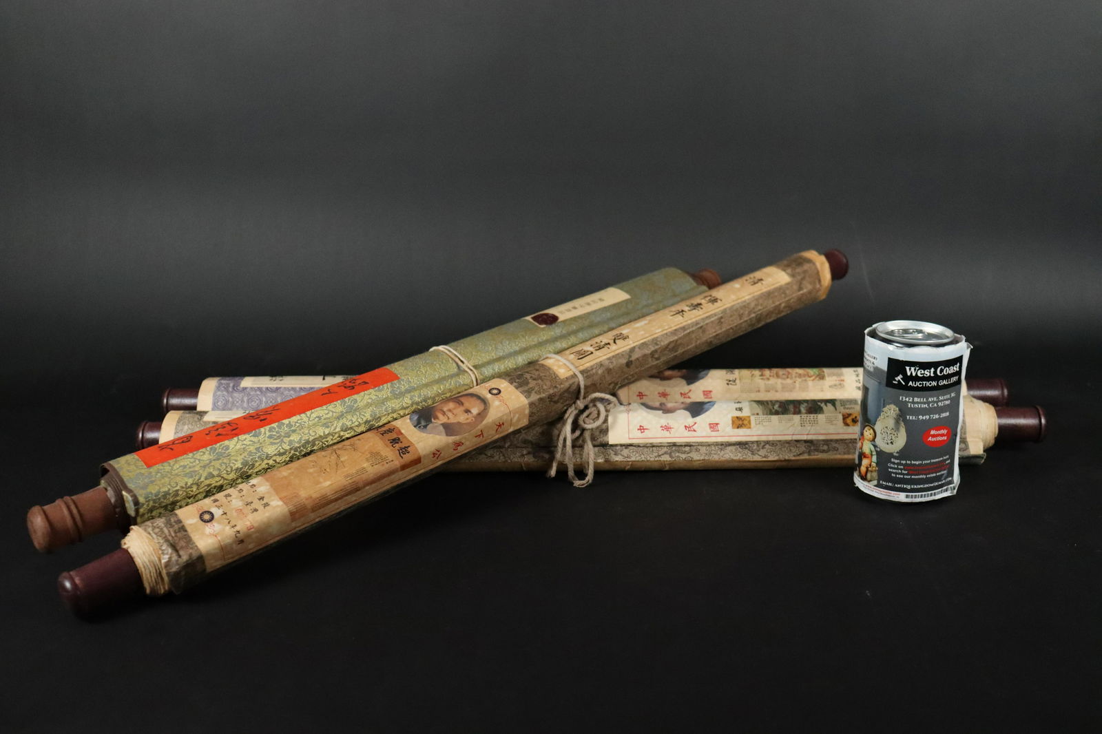 4 pcs Chinese long scroll (1 of 10)