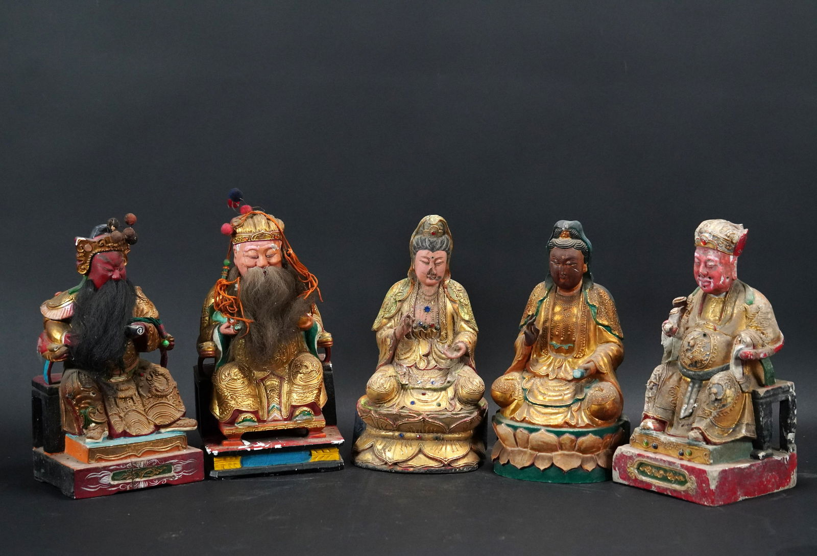5 pcs Chinese camphor wood statue (1 of 9)