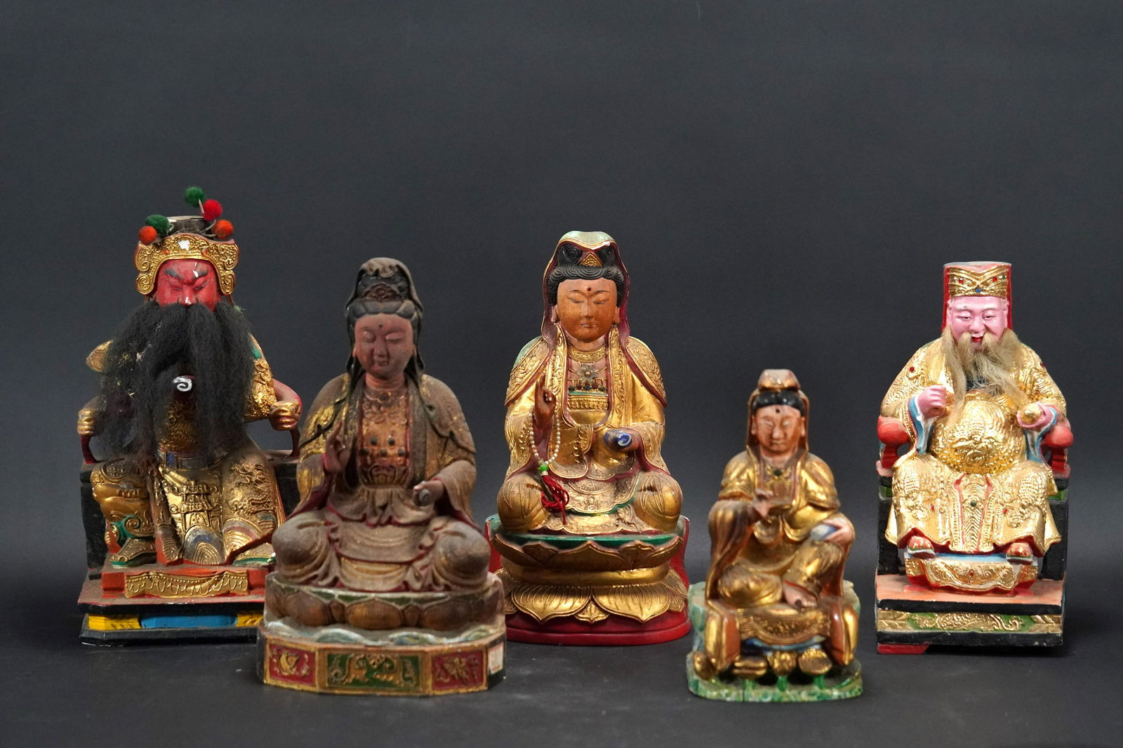 5 pcs Chinese camphor wood statue (1 of 9)