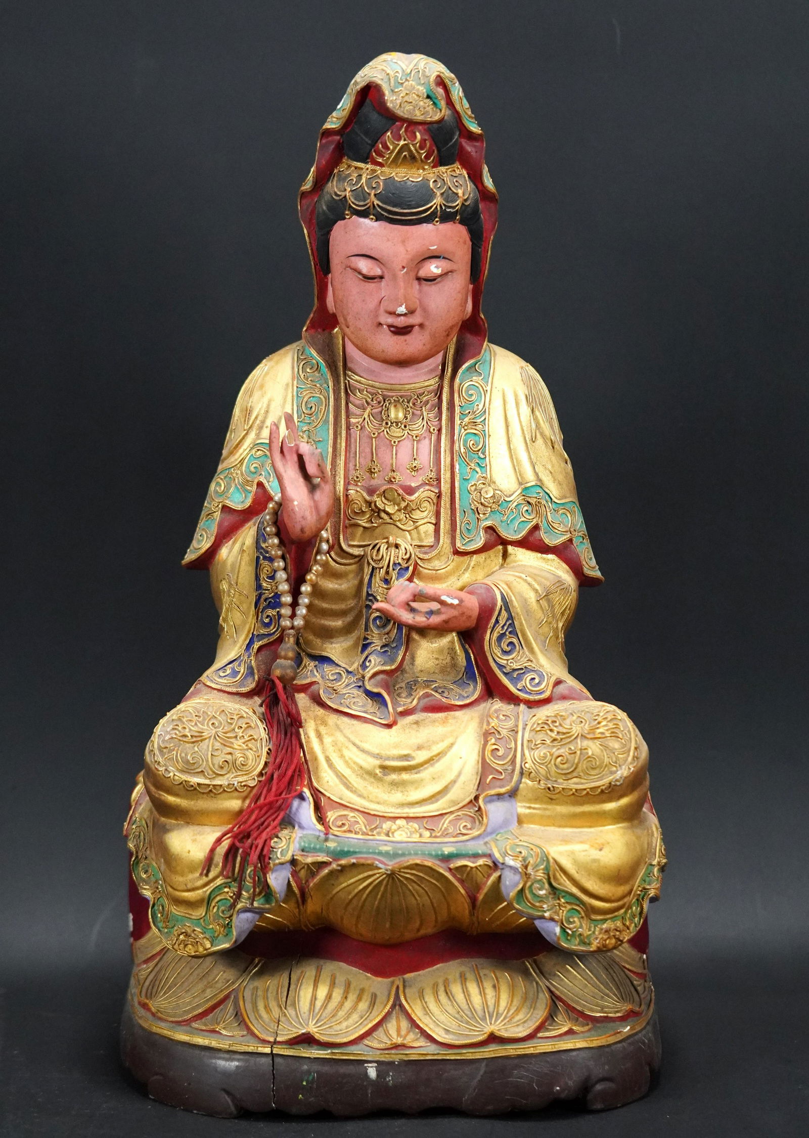 Chinese camphor wood statue (1 of 7)