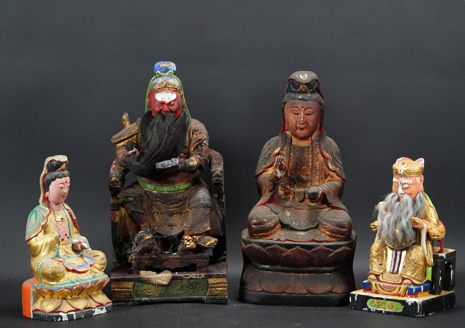 4 pcs Chinese camphor wood statue (1 of 9)