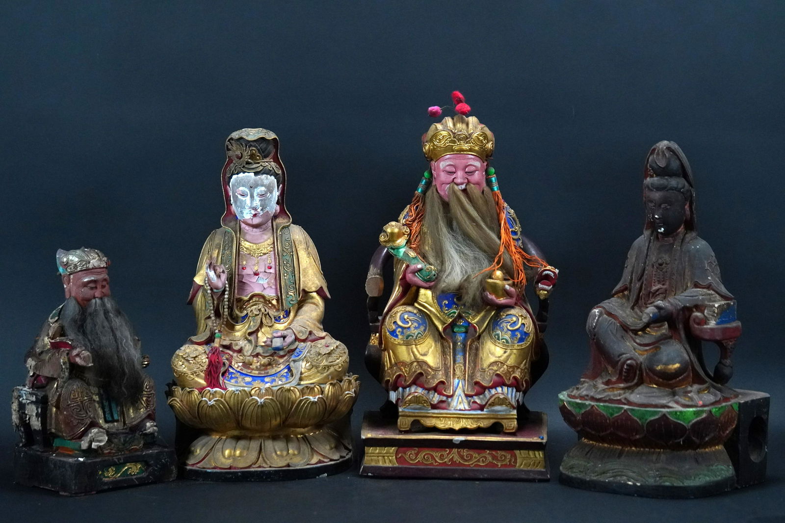 4 pcs Chinese camphor wood statue (1 of 9)