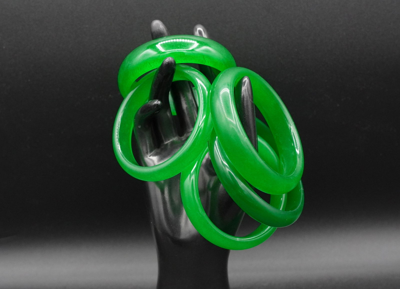 5 pcs Chinese jade like bangle (1 of 7)