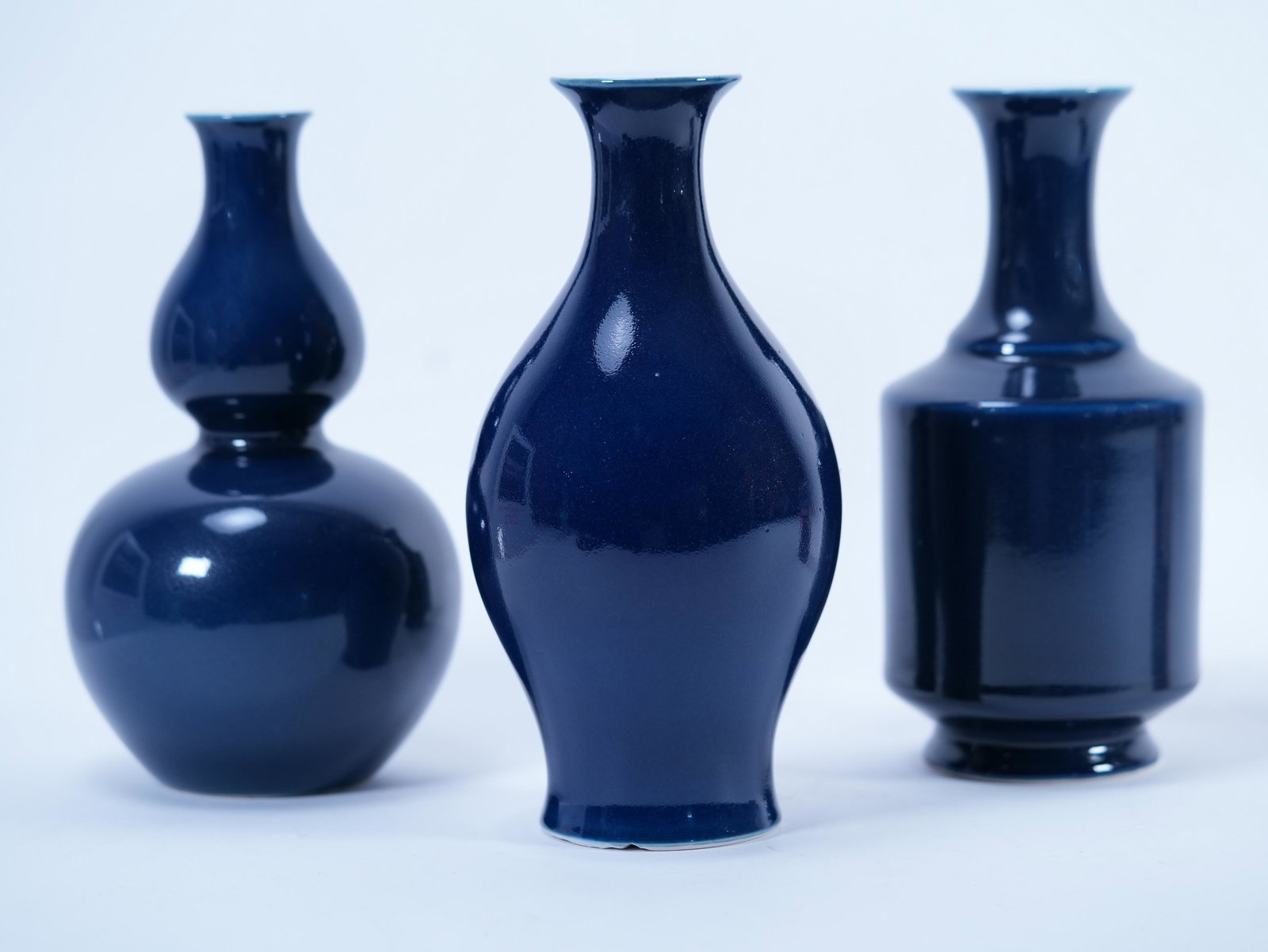 3 pcs Chinese blue vase (1 of 6)