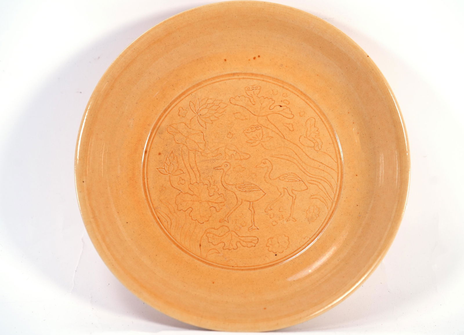 Chinese yellow glaze plate (1 of 6)