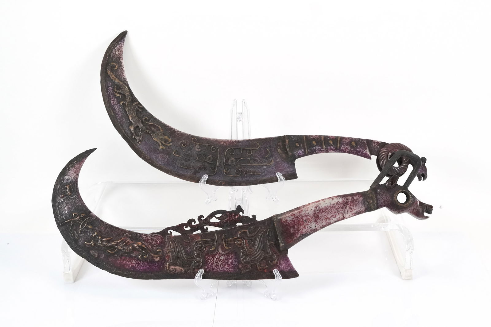 2 pcs Chinese stone sword (1 of 10)