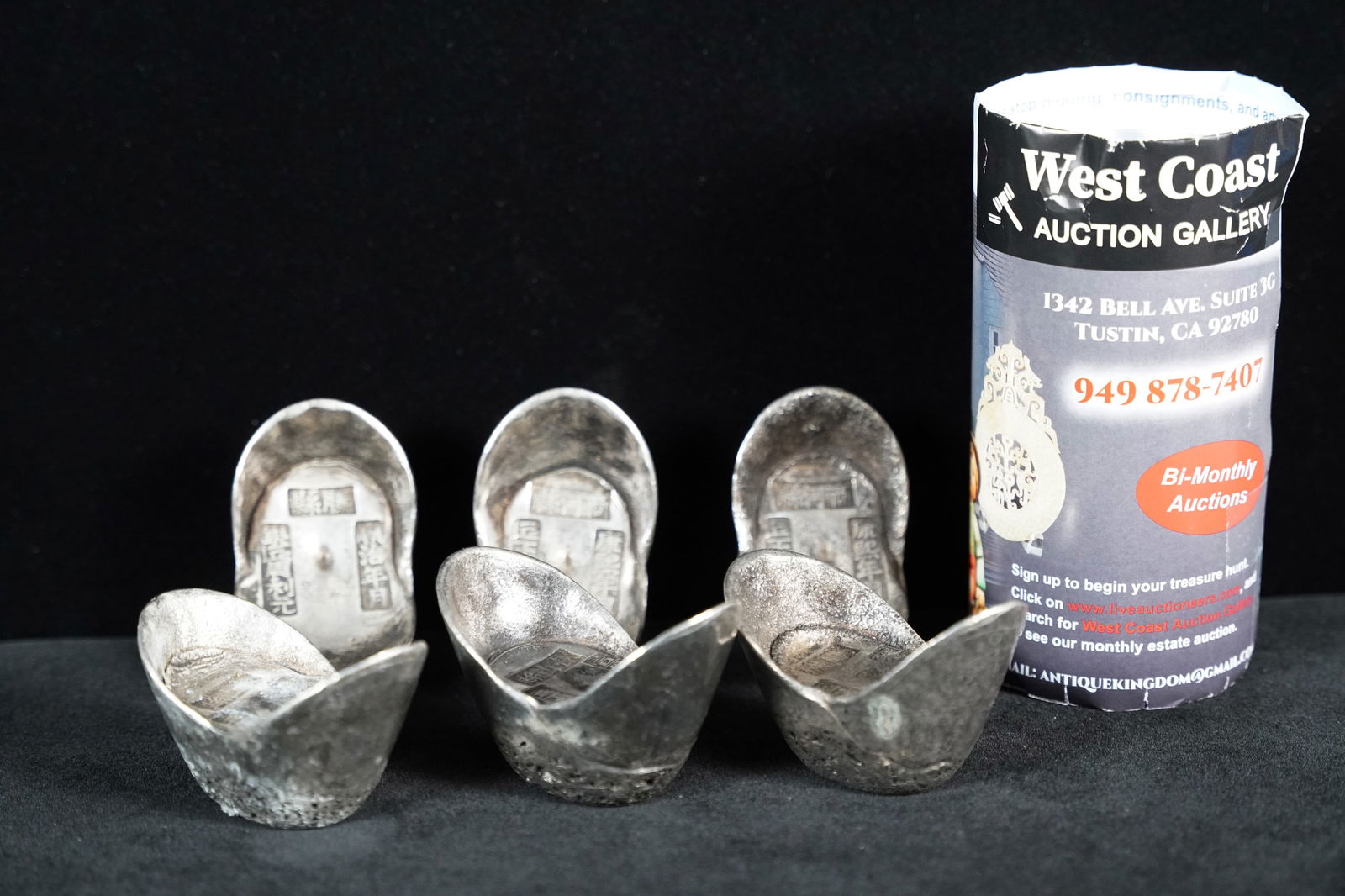 6 pcs Chinese ingots not graded (1 of 7)