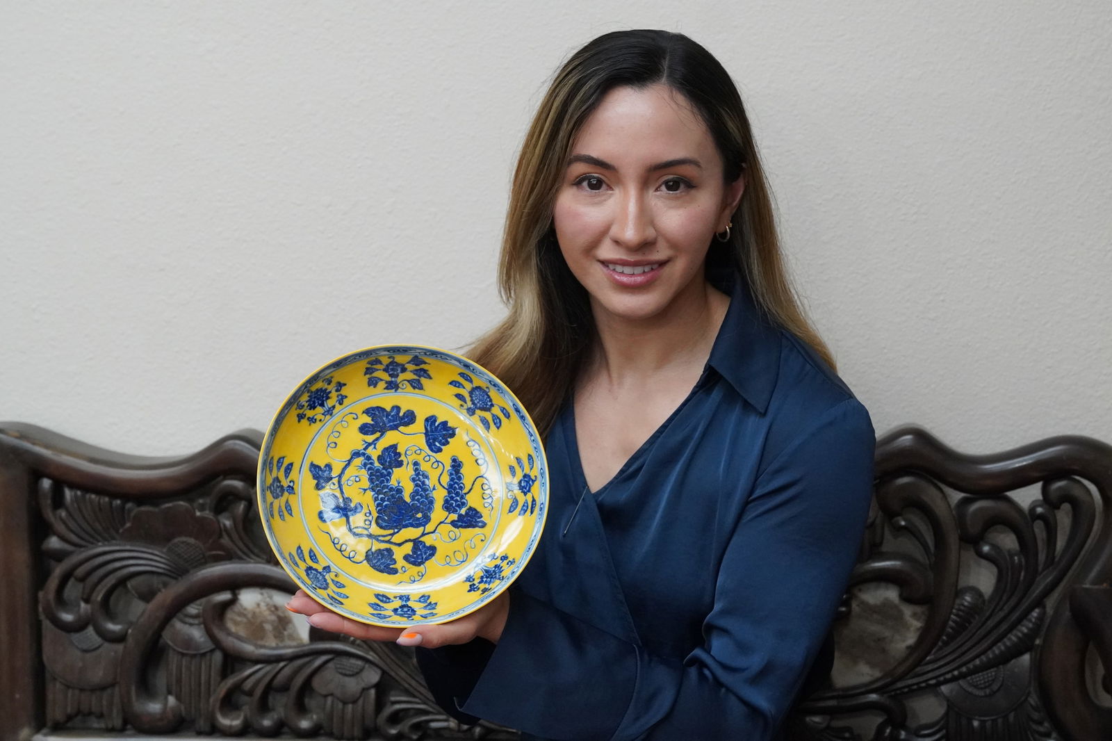 Chinese fine yellow plate (1 of 8)