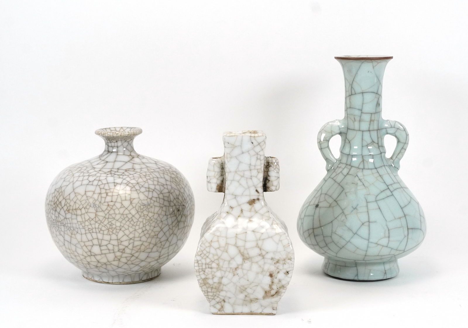 3 pcs Chinese crackled vase (1 of 8)