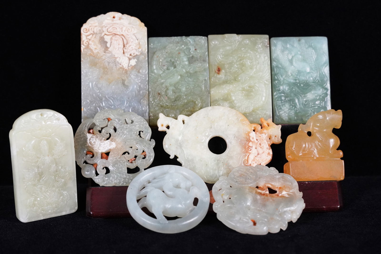 10 pcs Chinese fine jade (1 of 7)