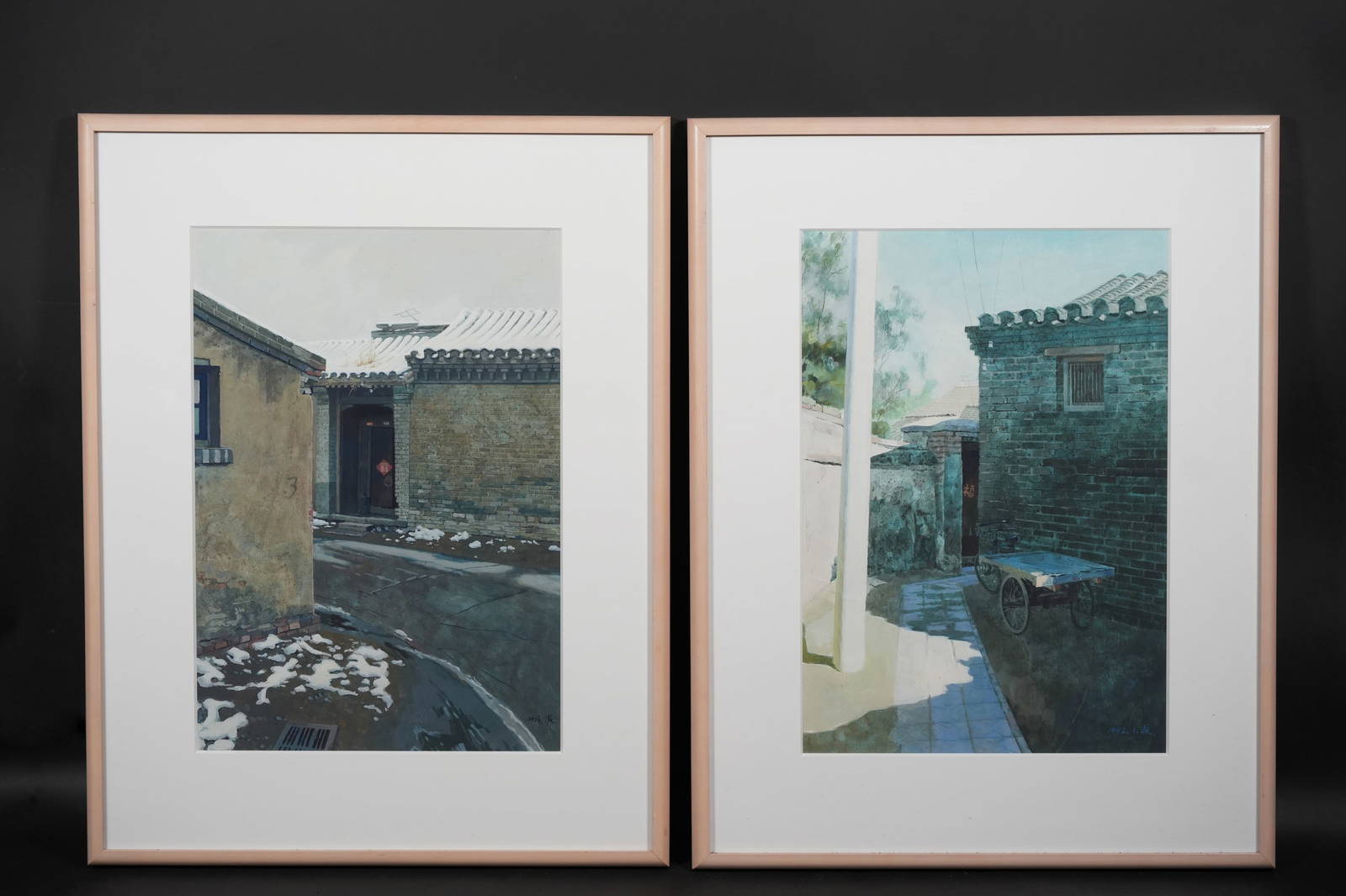 2 Pcs Fine Framed Art Auction