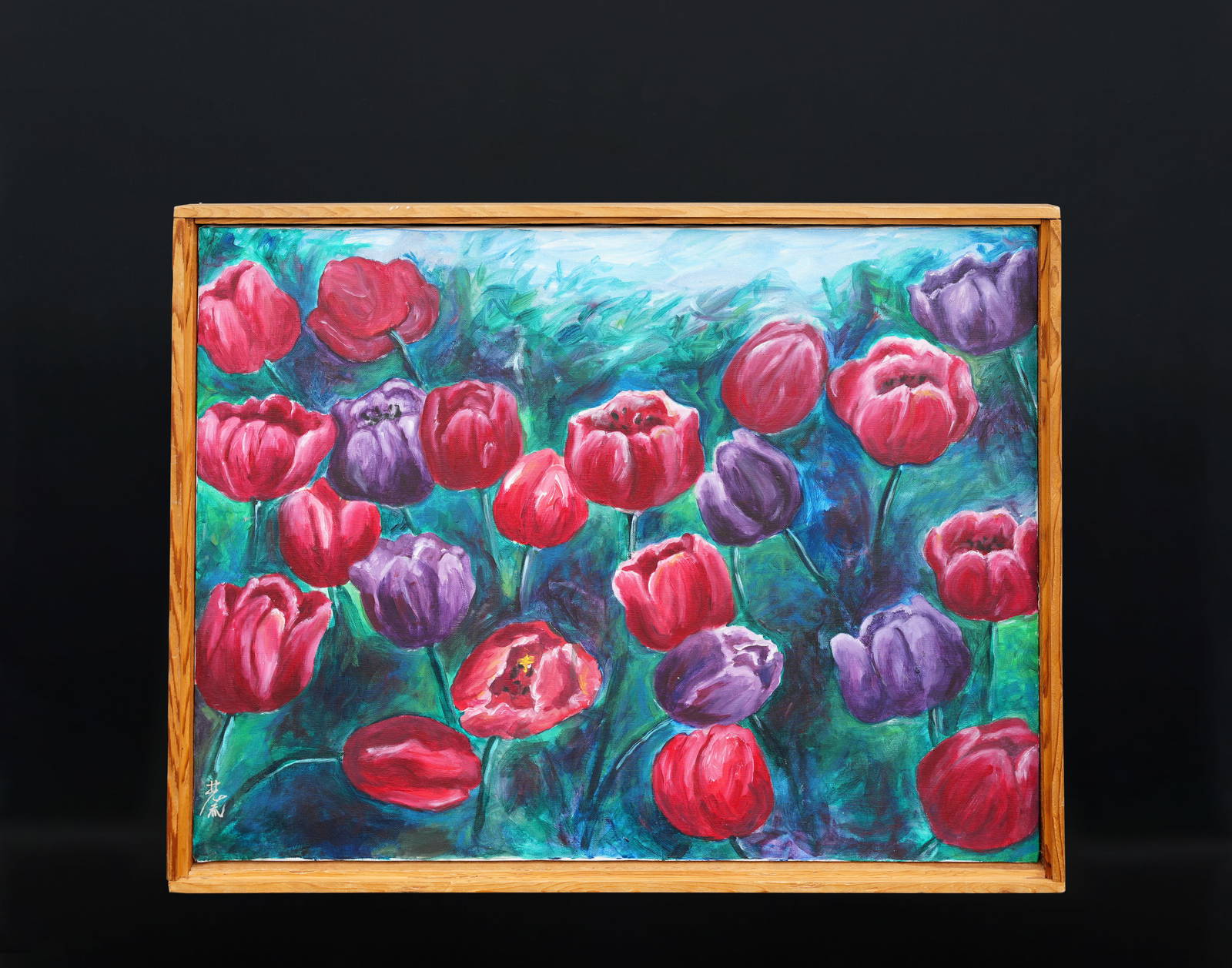 A Vintage Large Oil Painting Auction