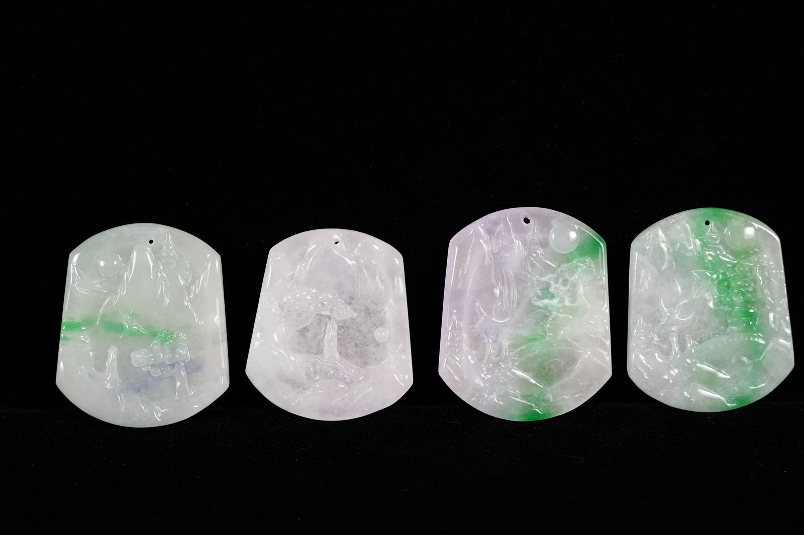 4 pcs Chinese jadeite plaques (1 of 5)