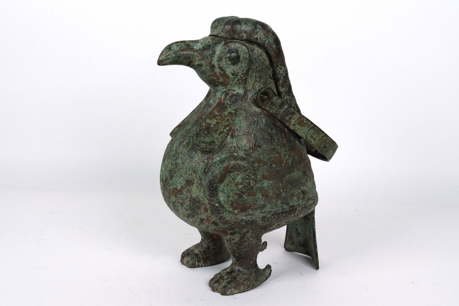 Chinese bronze carved owl (1 of 7)