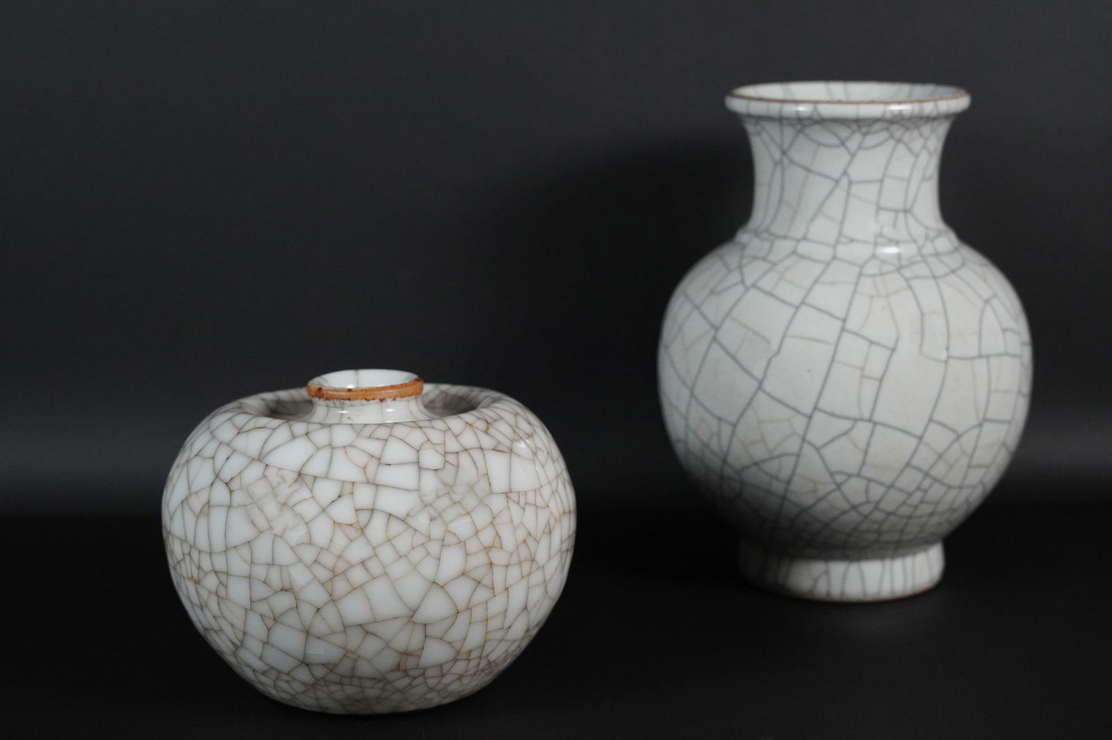 2 pcs Chinese crackled vase (1 of 7)