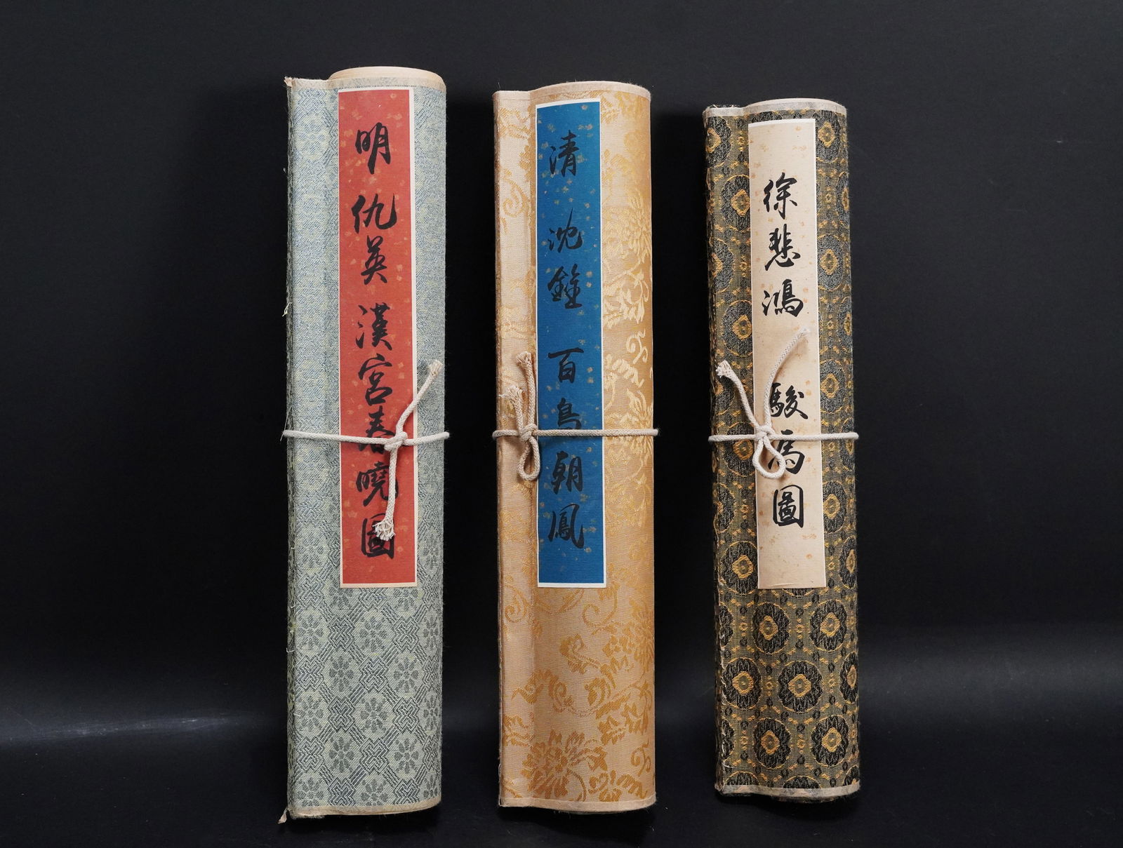 3 pcs Chinese fine scrolls (1 of 7)