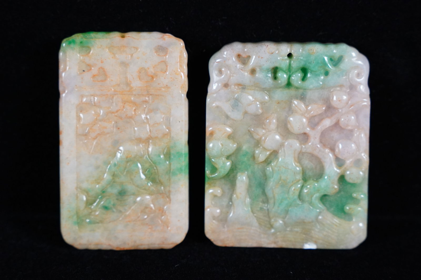 2 pcs Chinese jadeite plaques (1 of 5)