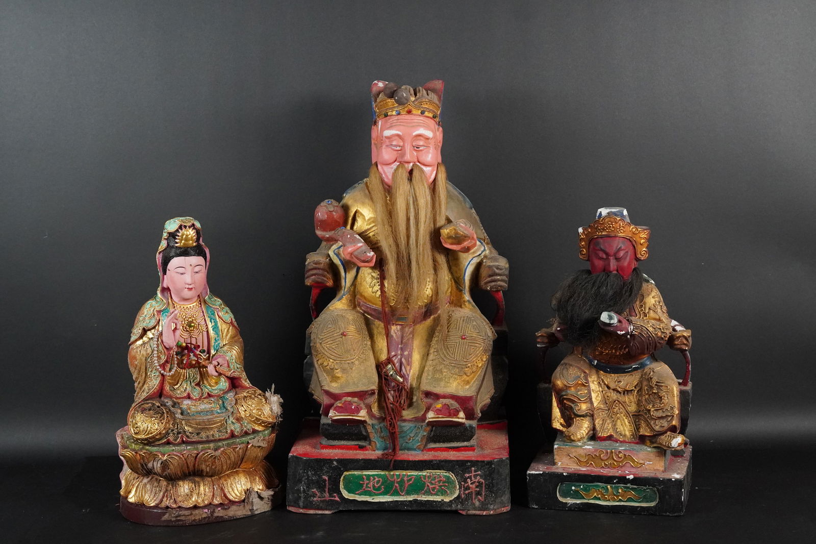 3 pcs Chinese fine statues (1 of 8)