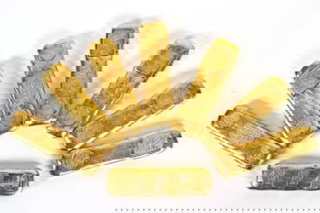 8 pcs Chinese ingots: 8 pcs Chinese heavy ingots, condition selling it as is. Not graded or authenticated. All sales are final.
