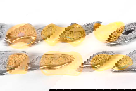 6 pcs Chinese ingots: 6 pcs Chinese ingots, condition selling it as is. Not graded or authenticated. All sales are final.