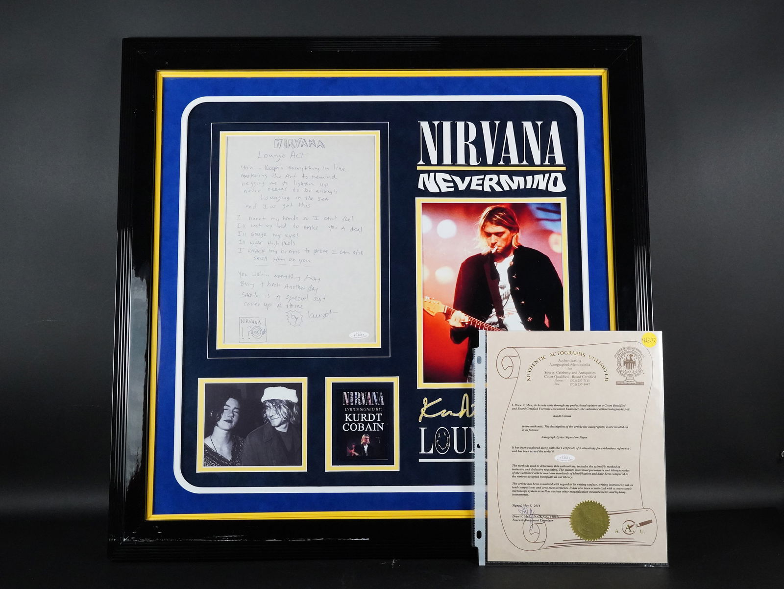 Kurdt Cobain signed lyrics (1 of 7)