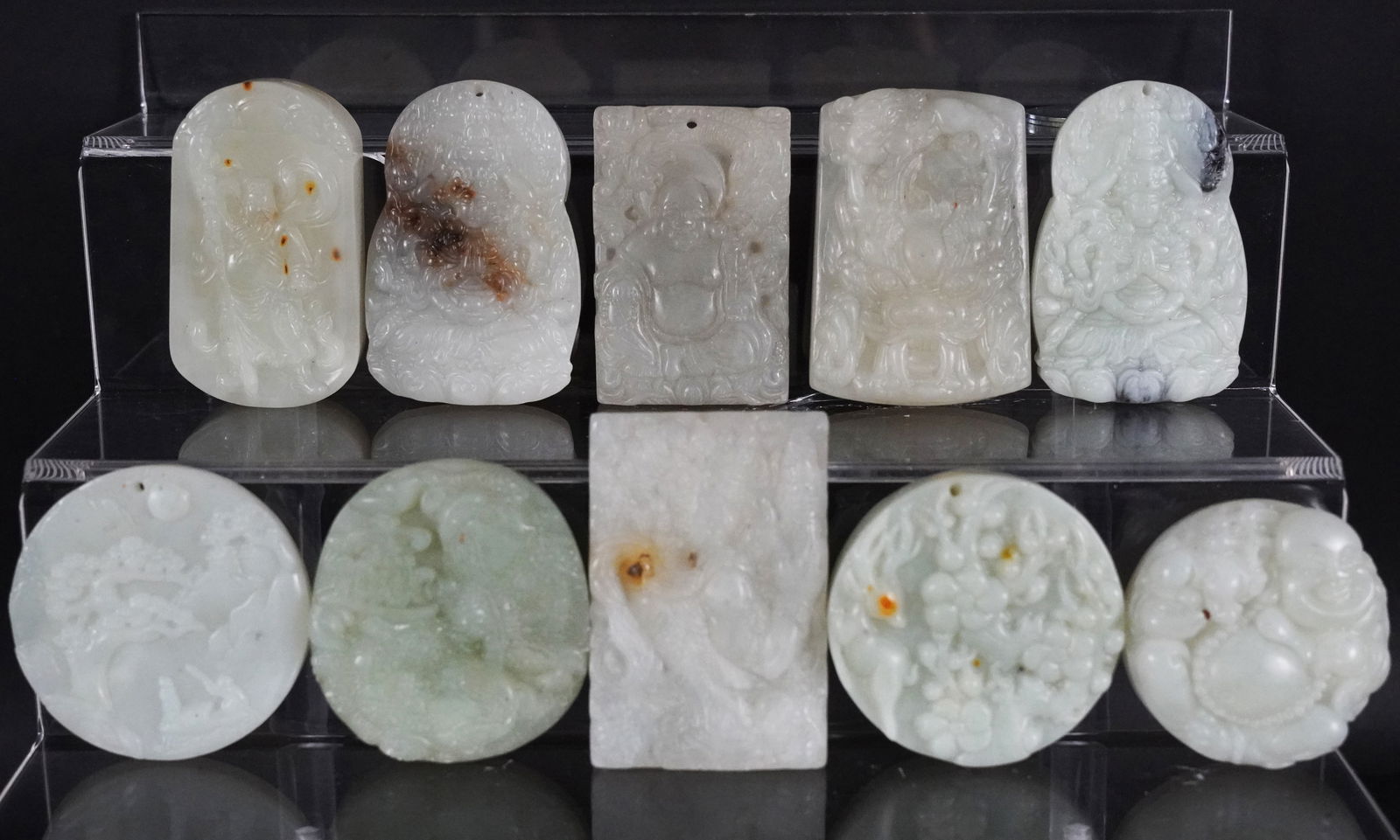 Lots Chinese jade plaques (1 of 7)