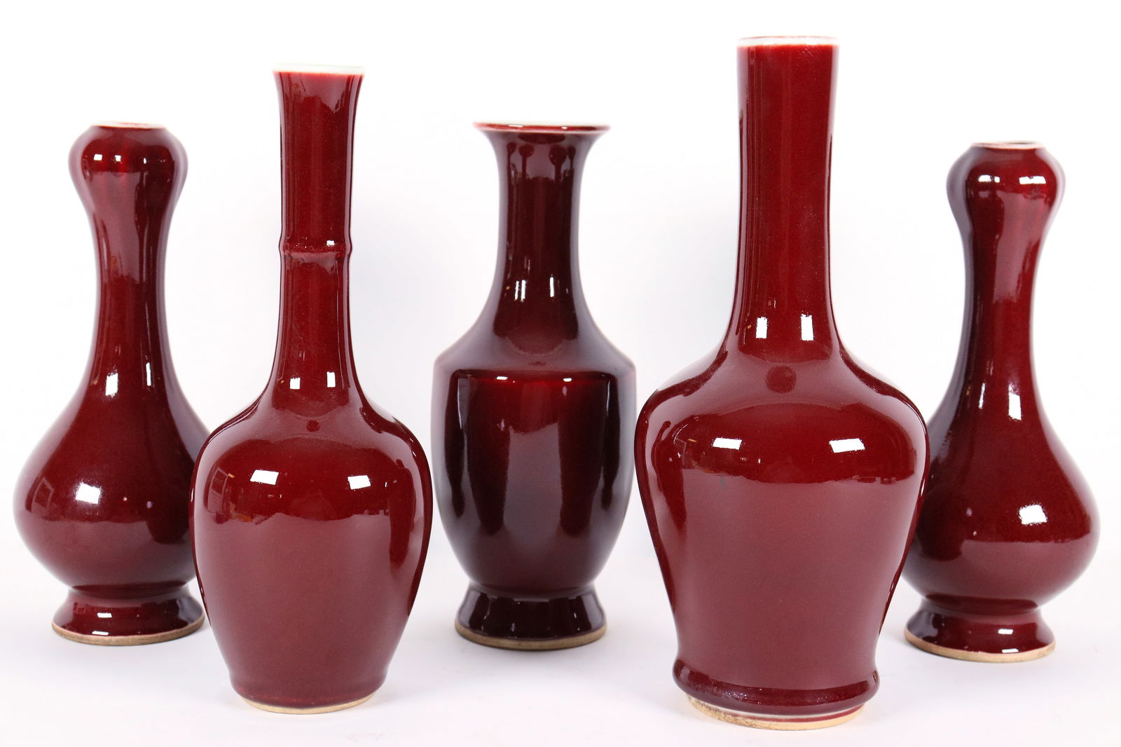 5 Chinese red porcelains (1 of 6)