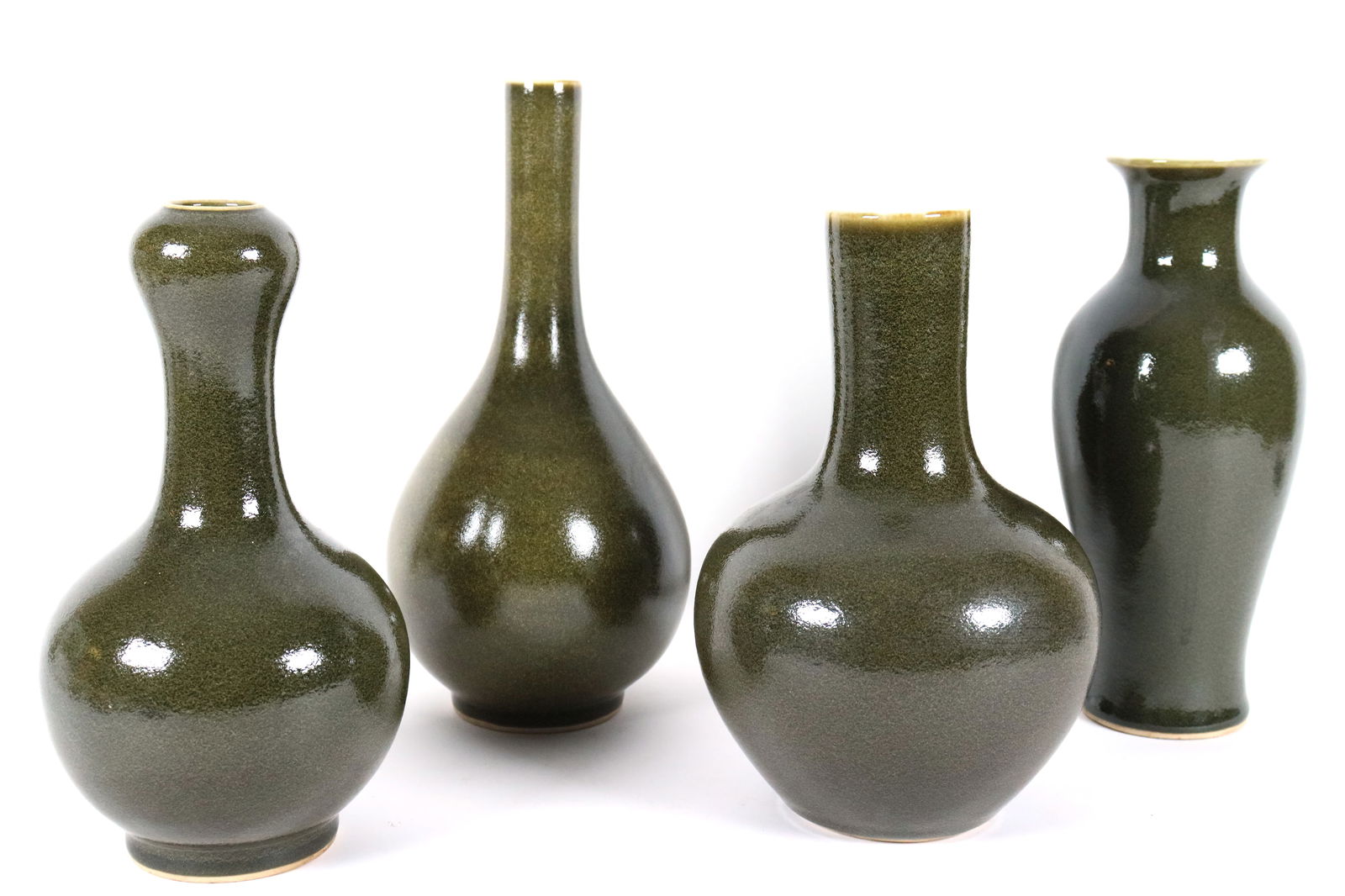 4 pcs Chinese green vase (1 of 7)