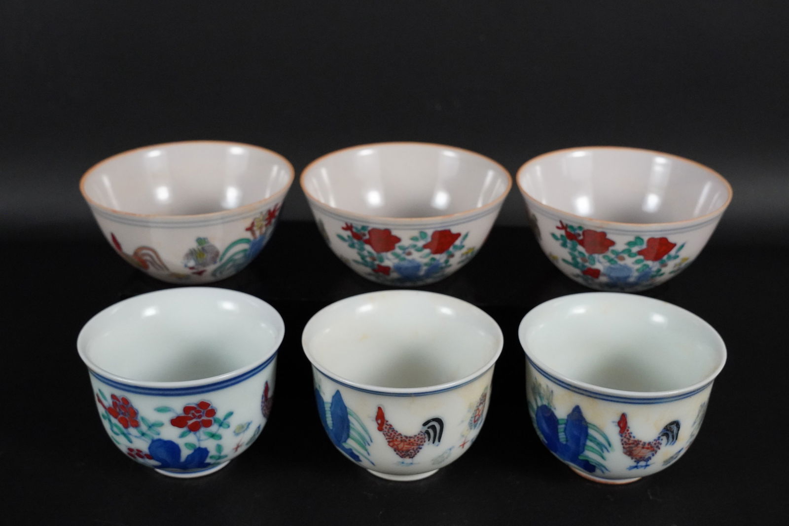 6 pcs Chinese fancy cups (1 of 7)